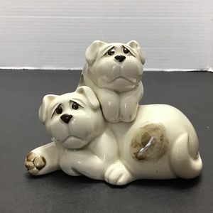 Vintage Fitz & Floyd Spotted Dogs Go With Salt and Pepper Shaker Set